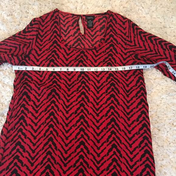 Rue 21 zebra black and red dress/tunic size medium - Picture 4 of 5